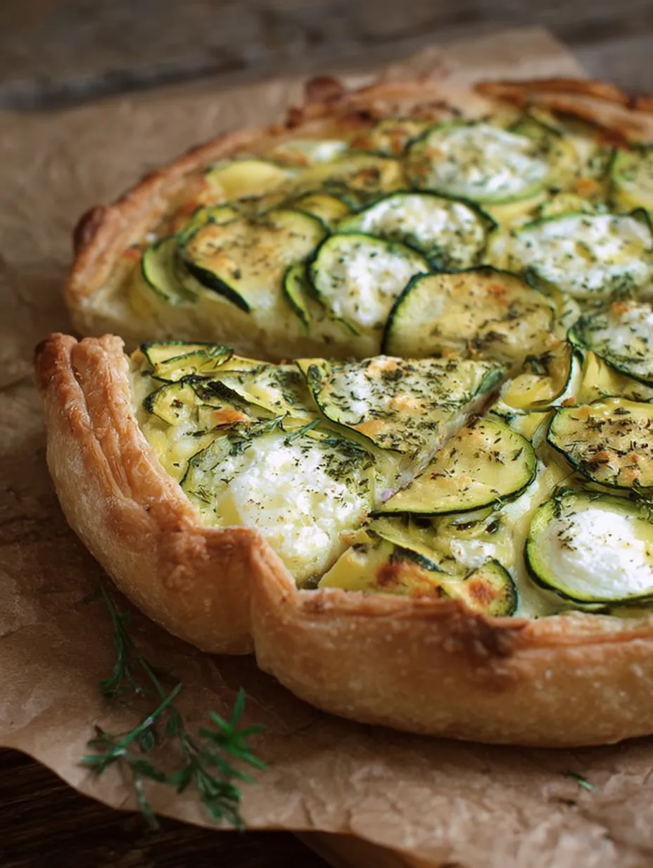 Tarte aux courgettes et au fromage de chèvre