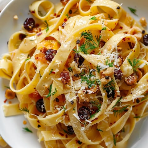 Fenouil raisins tagliatelles