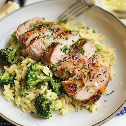 Orzotto brocoli porc épicé
