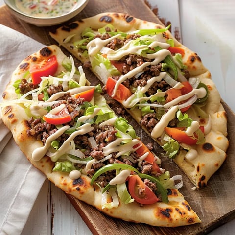 Sous-marin bœuf sur naan gourmand