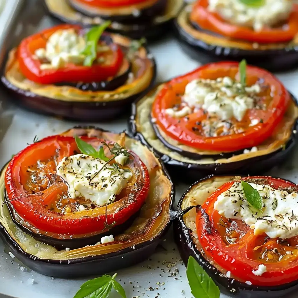 Mini tartelettes aux légumes grillés et fromage, présentées sur un plateau élégant.