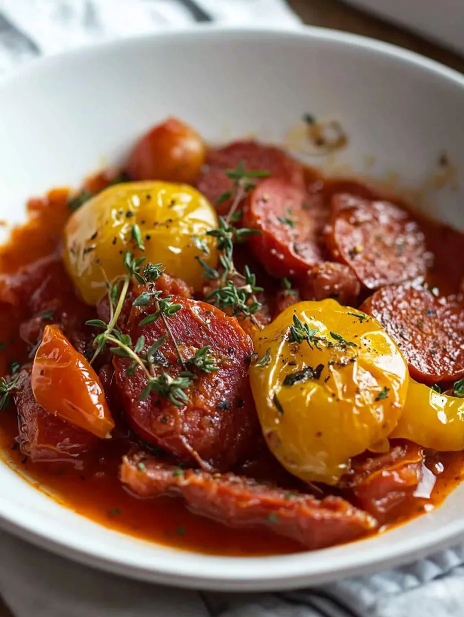 Poêlée Tomates, Poivrons et Chorizo Recette