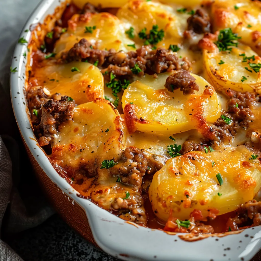Gratin de Pommes de Terre et Bœuf Haché