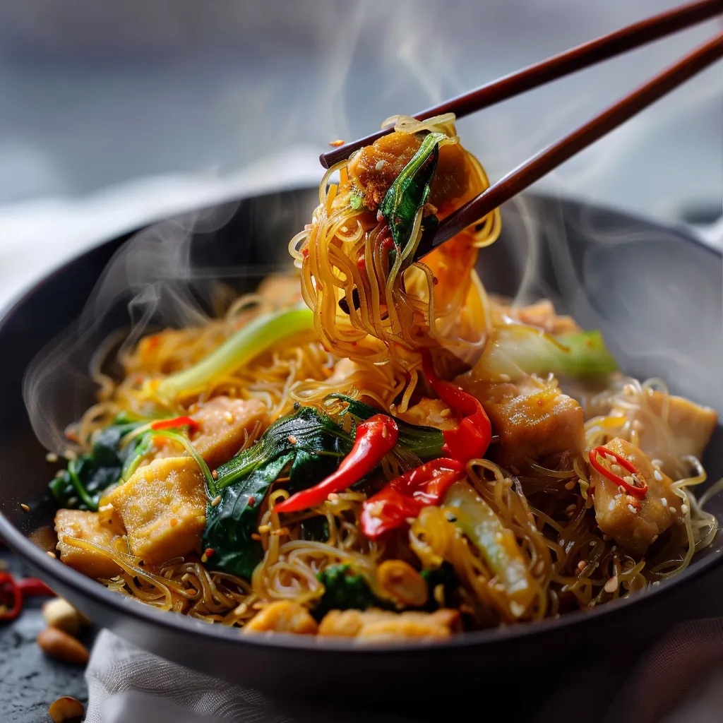 Mei Fun Végétarien - Recette Chinoise Facile et Rapide