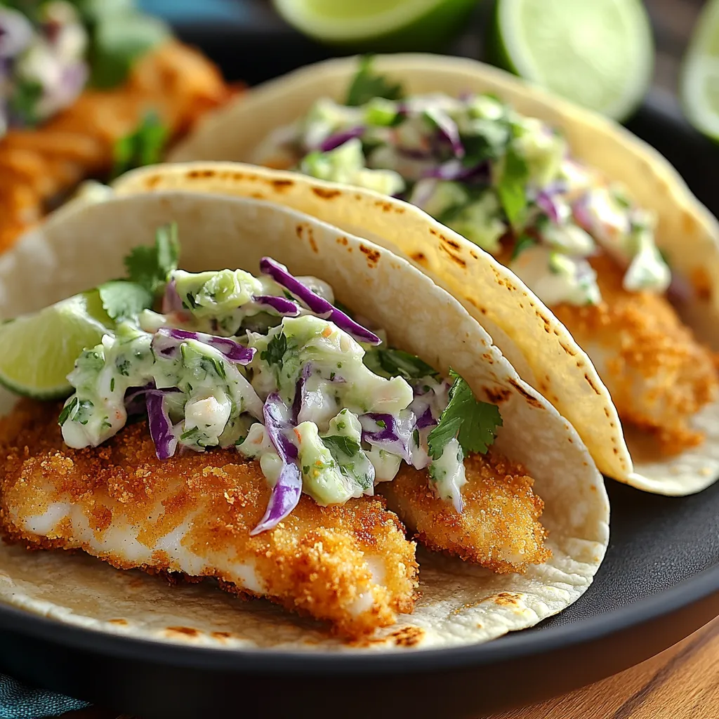 Tacos au Poisson Croustillants et Salade Fraîche