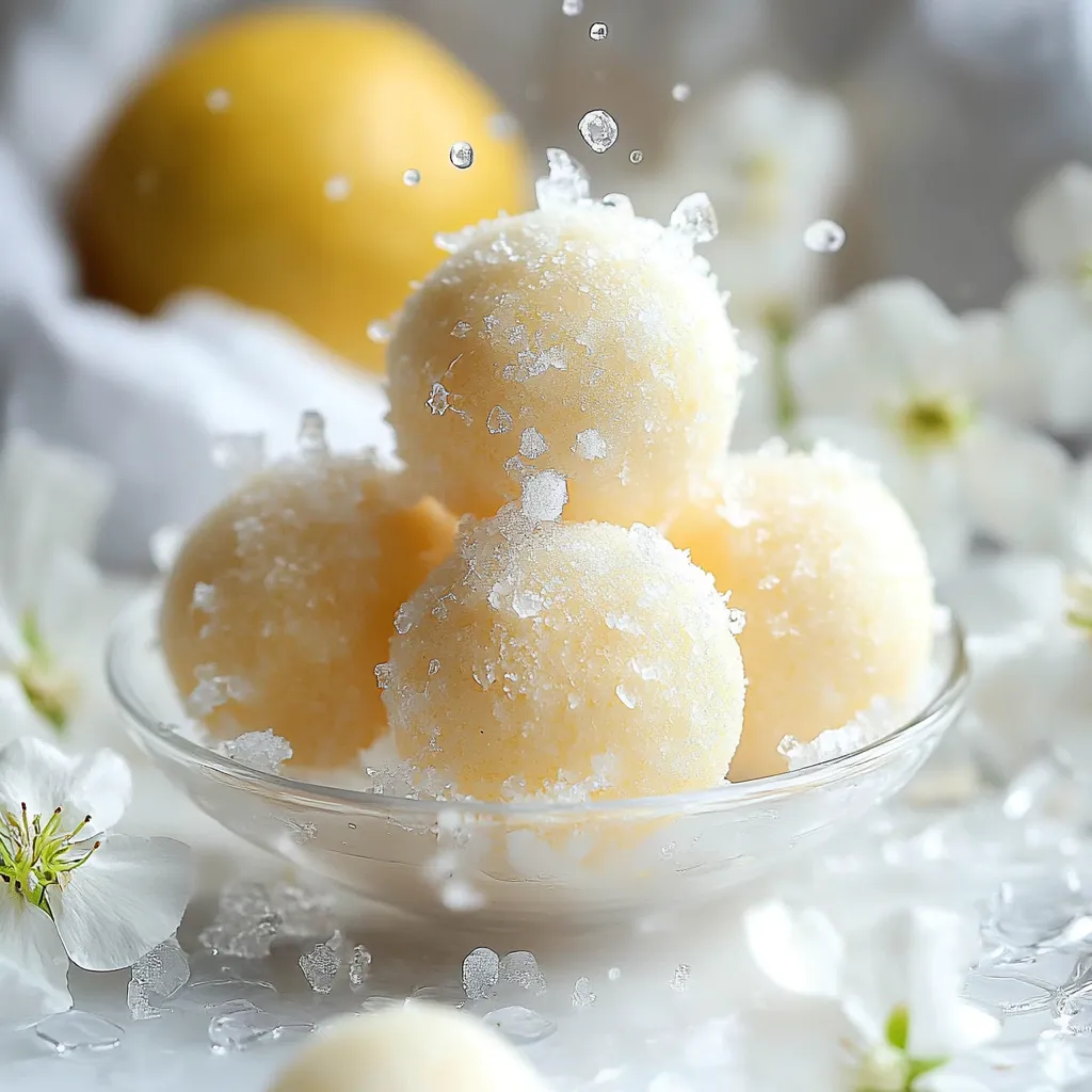 Boules de Neige au Citron, Biscuits Légers et Acidulés