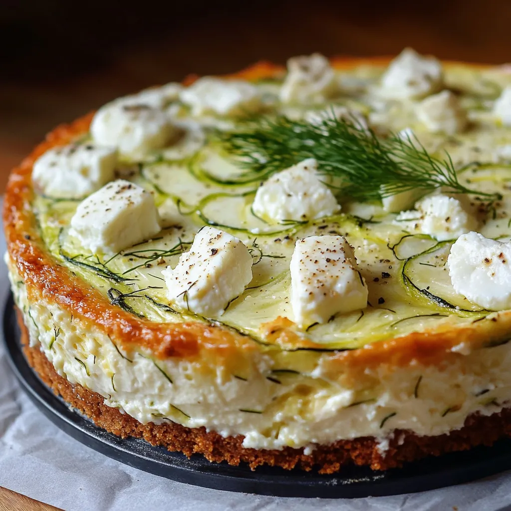 Cheesecake salé courgette et ricotta avec chèvre fondant