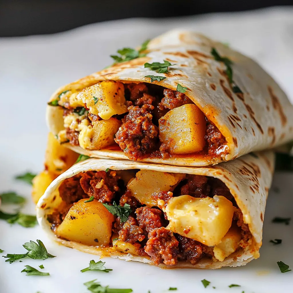 Délicieux burrito chorizo