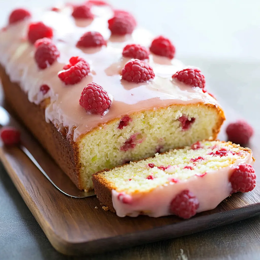 Gâteau avec nappage framboise et citron vert