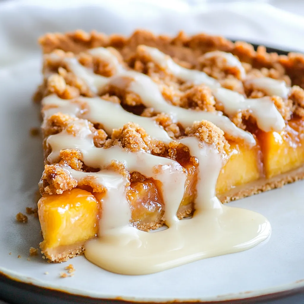 Tarte délicieuse aux pêches