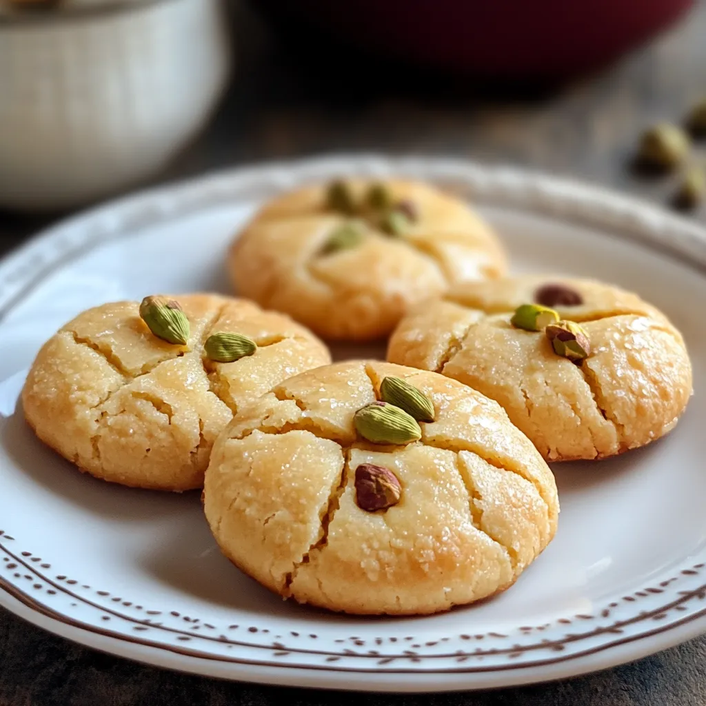 Des nankhatai à la cardamome tout juste sortis du four