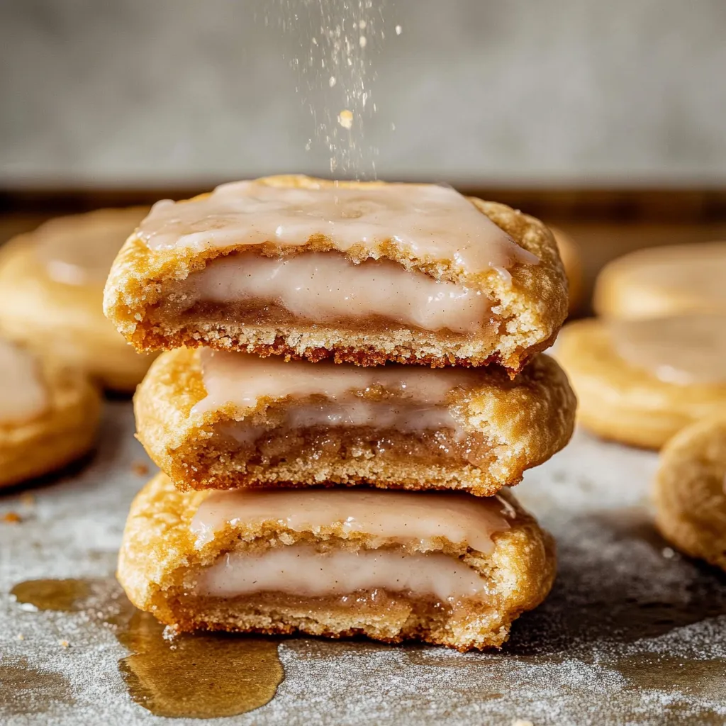 Délicieux biscuits garnis au sucre brun