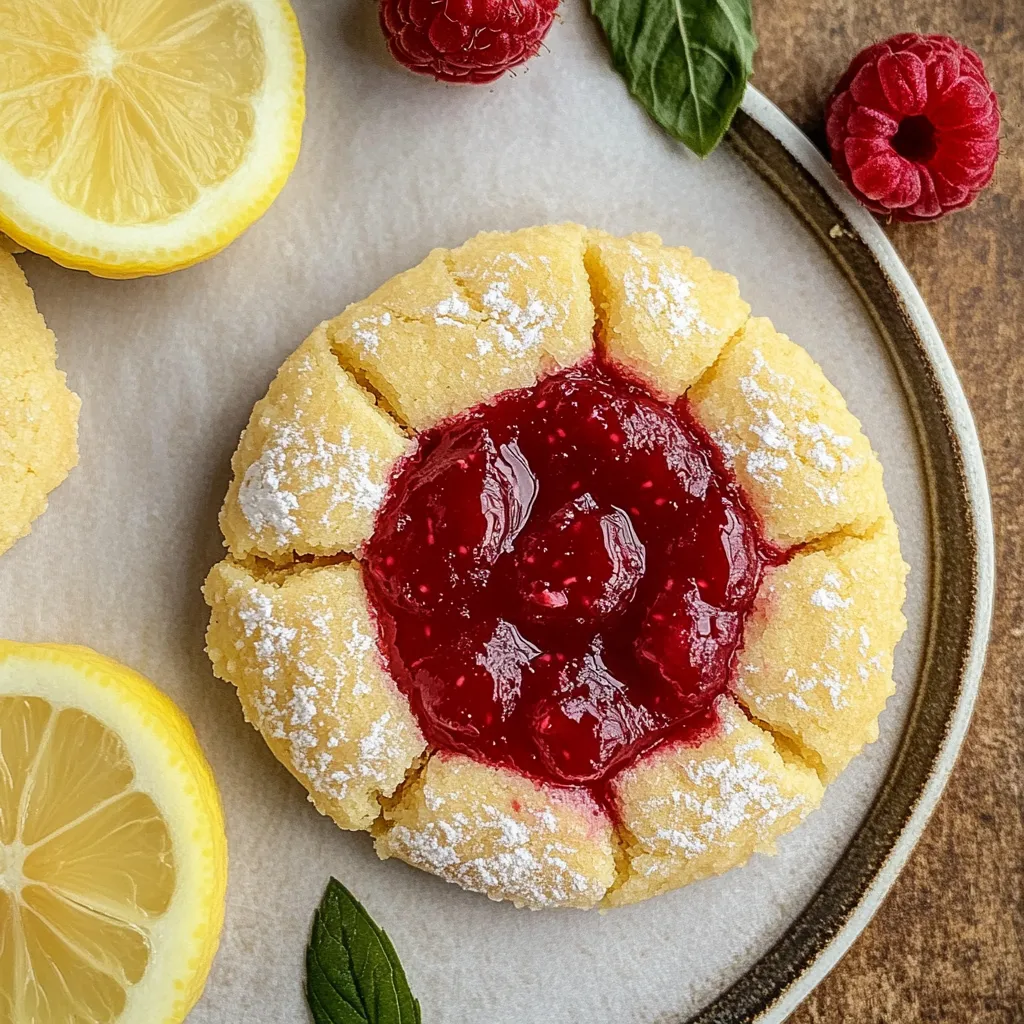 Citron et framboise biscuits