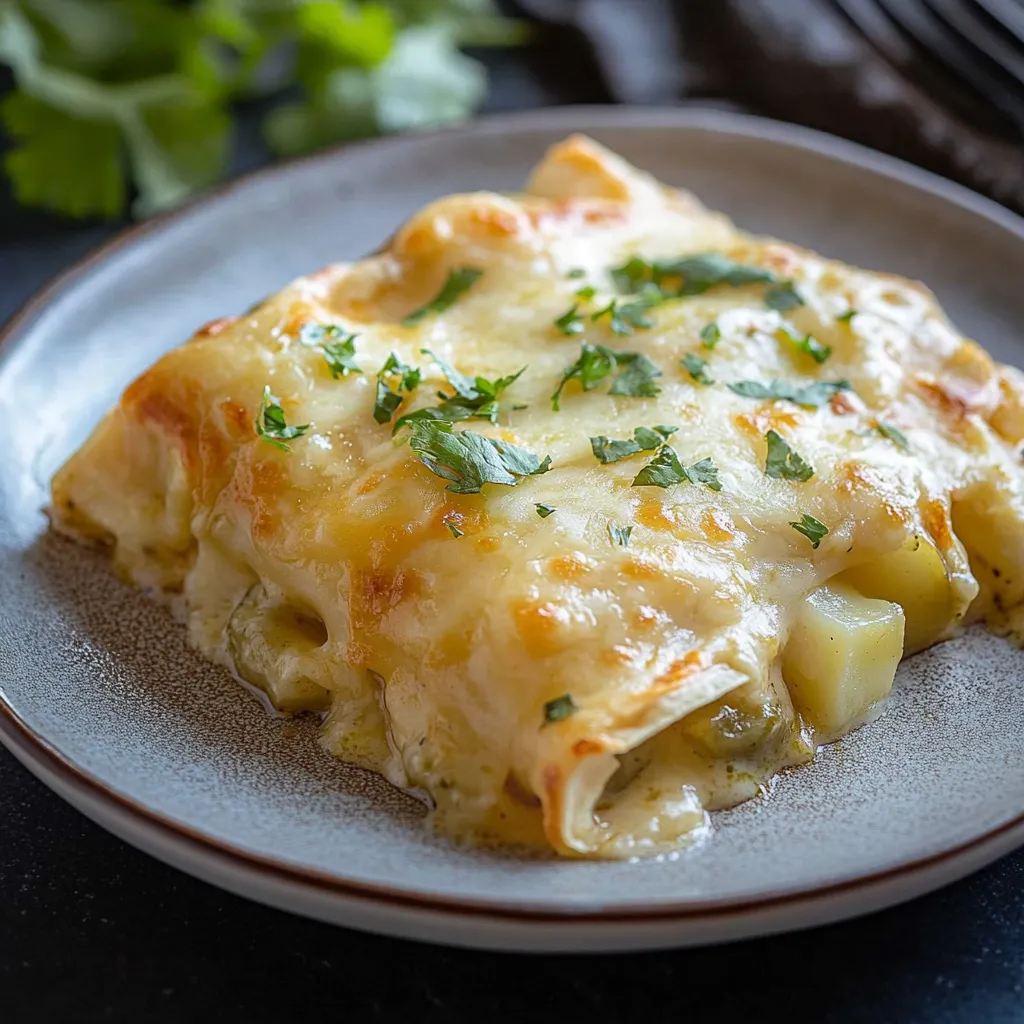 Préparez des enchiladas savoureuses au piment vert et fromage