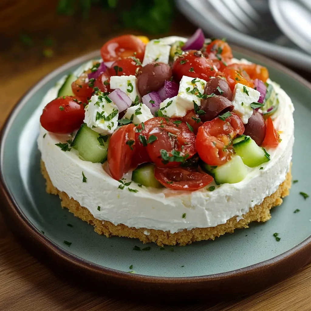 Cheesecake salé grec : savoureusement frais