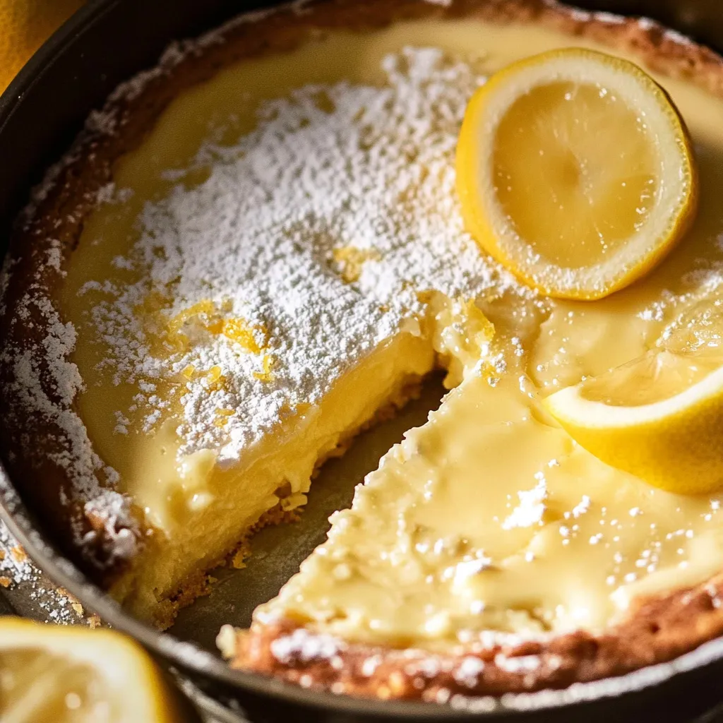 Gâteau au citron avec garniture crémeuse