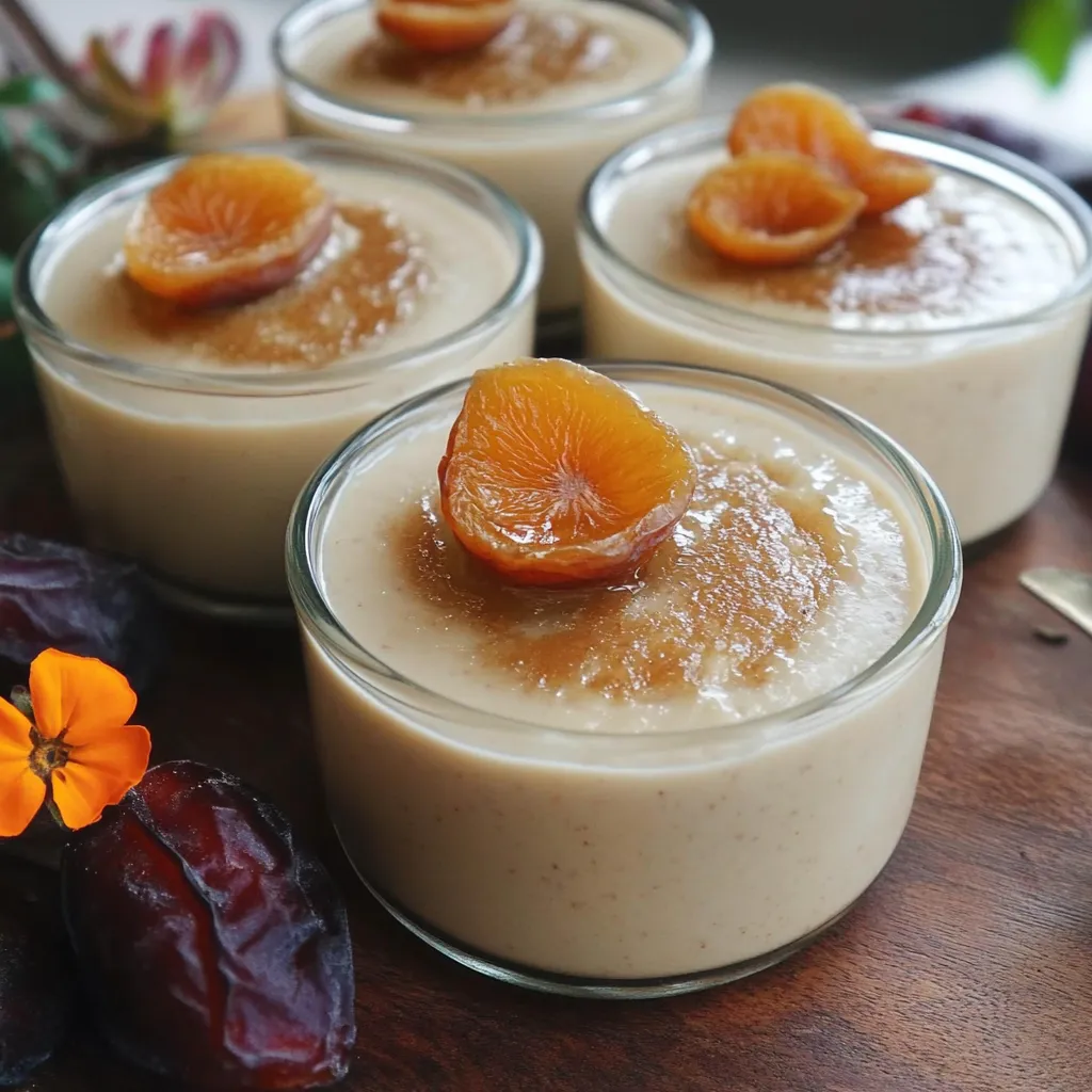 Dessert crémeux aux dattes et fleur d'oranger