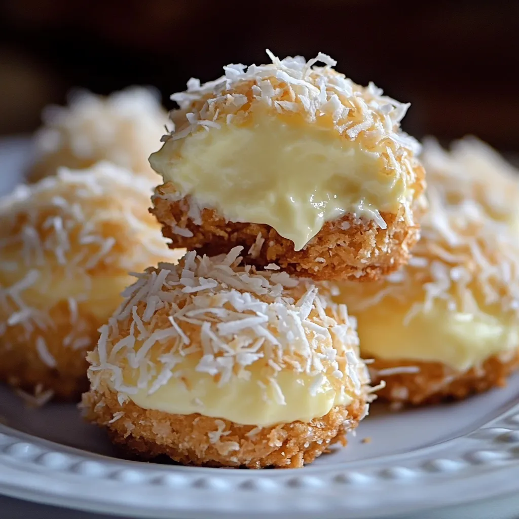 Delicieux biscuits fourrés citron et coco