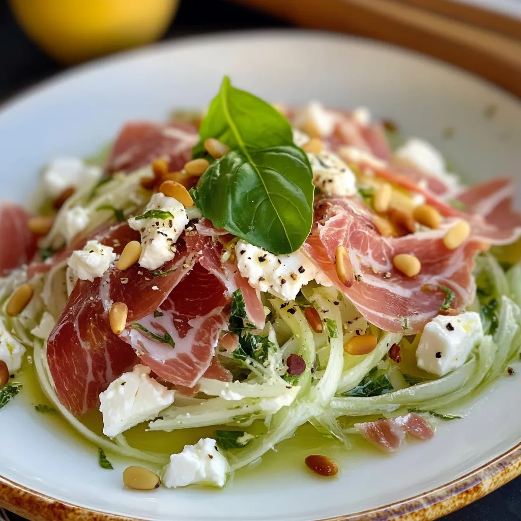 Salade raffinée au fenouil et jambon Serrano