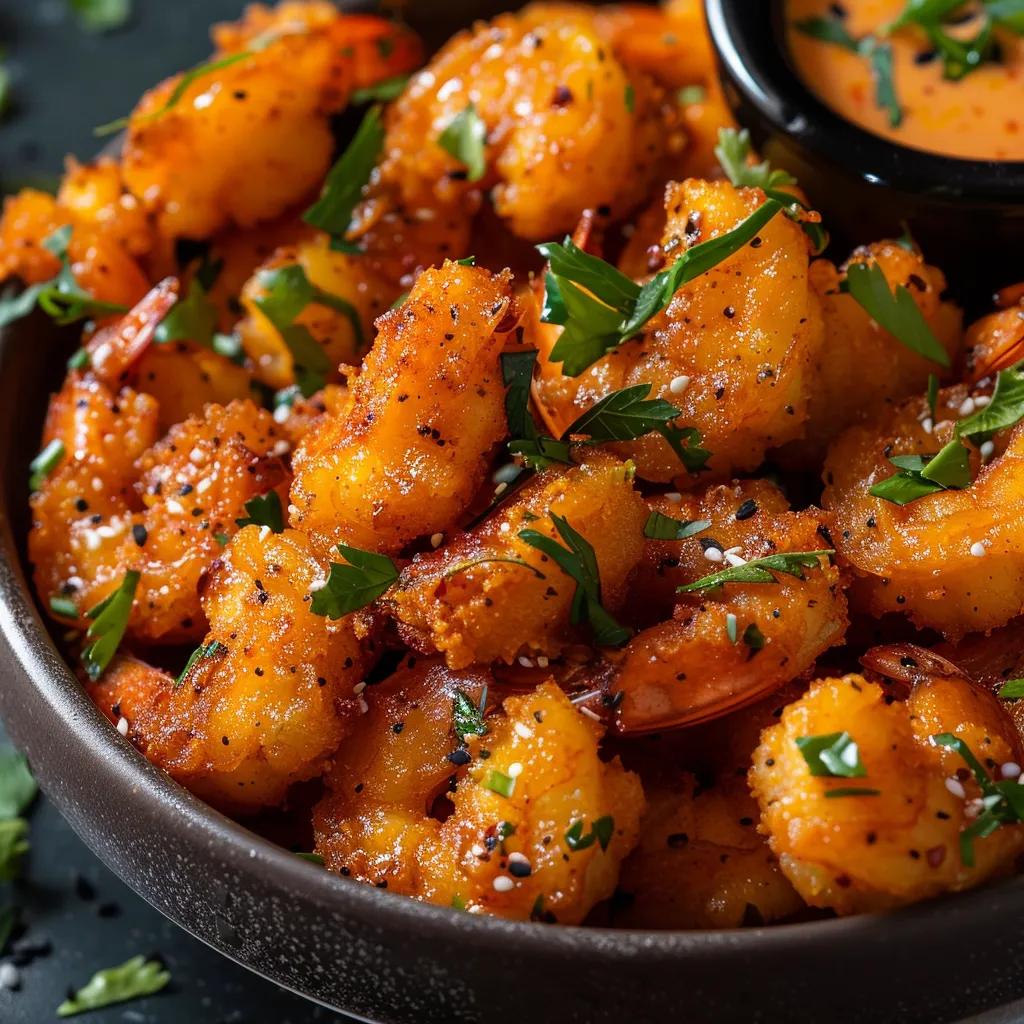 Délicieuses fausses crevettes croustillantes aux champignons