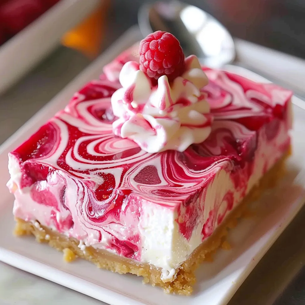 Délicieux cheesecake au tourbillon de framboise et sans gélatine