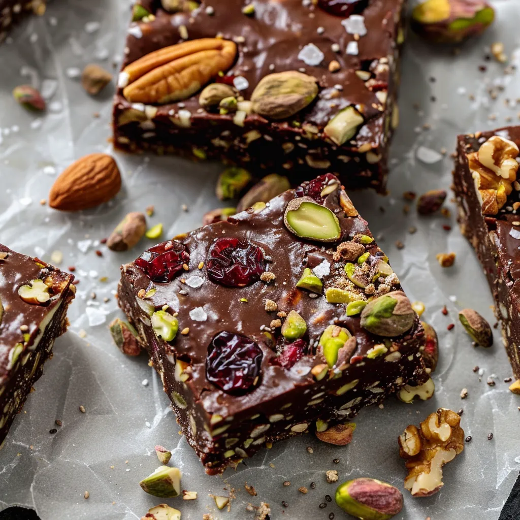 Brownies sans cuisson avec superaliments et chocolat