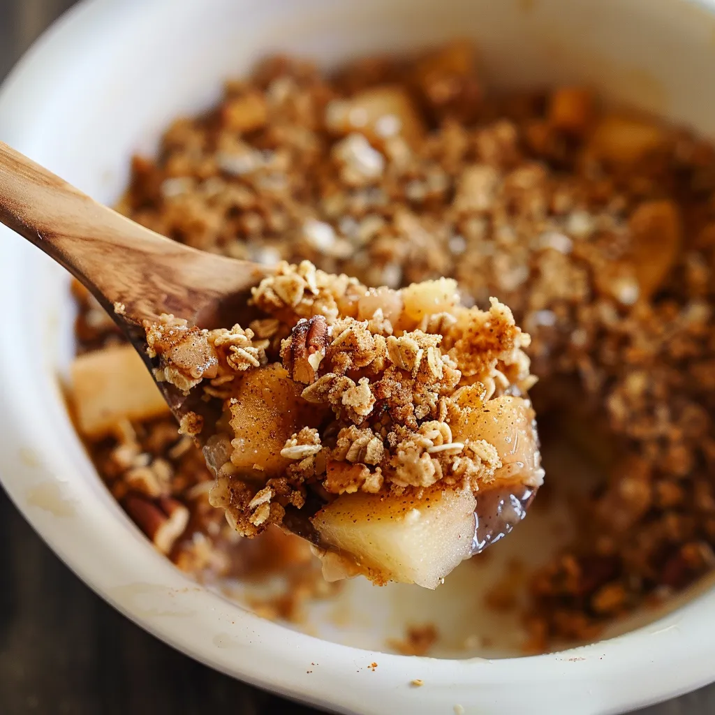 Découvrez un délicieux crumble aux pommes sain pour le petit déjeuner