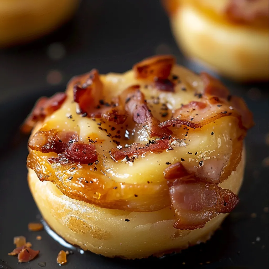 Petites bouchées croustillantes aux lardons et comté bien dorées