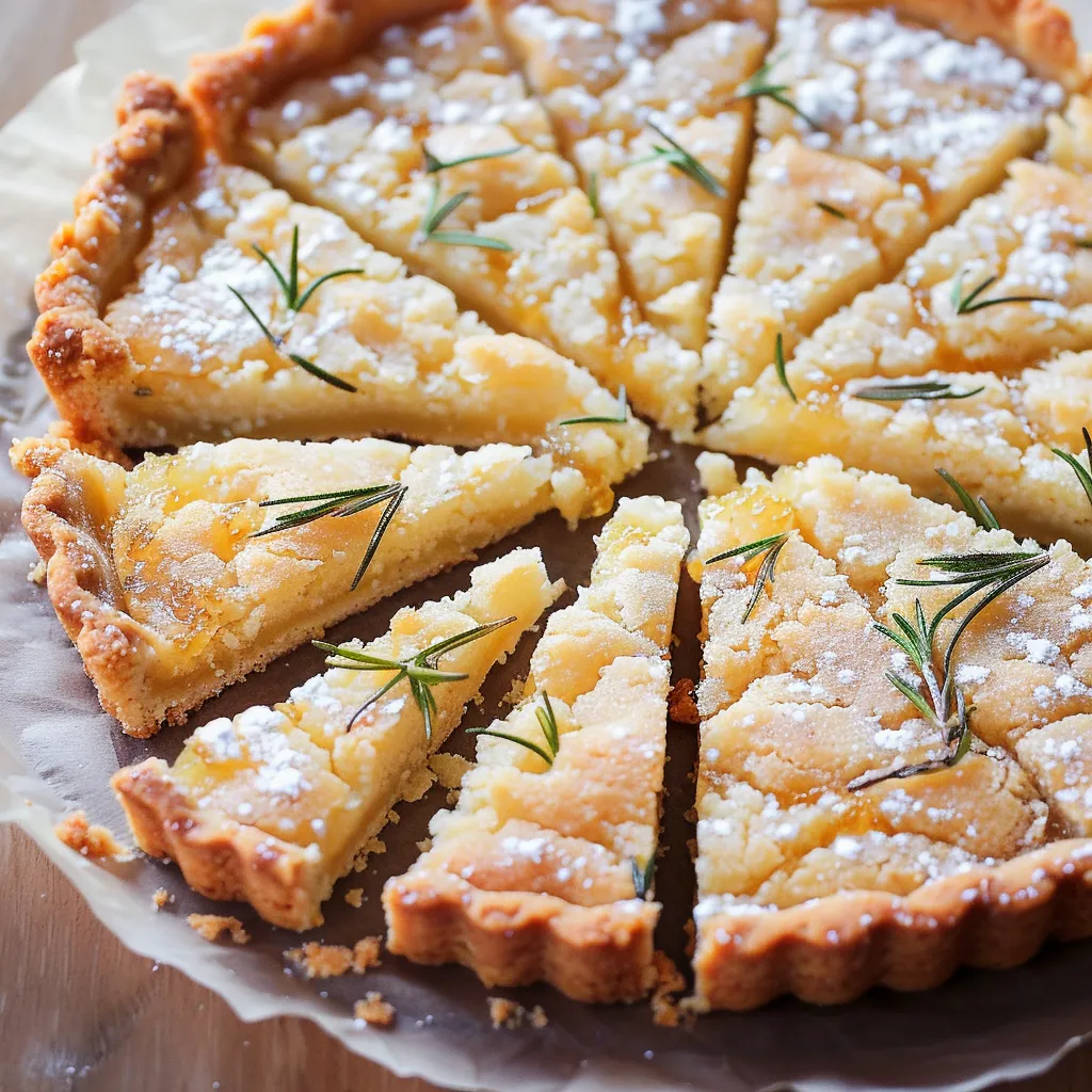 Tarte sablée tangerine romarin