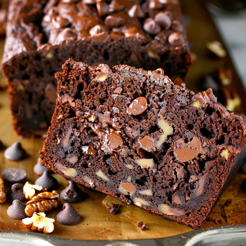 Cake moelleux banane chocolat et noix