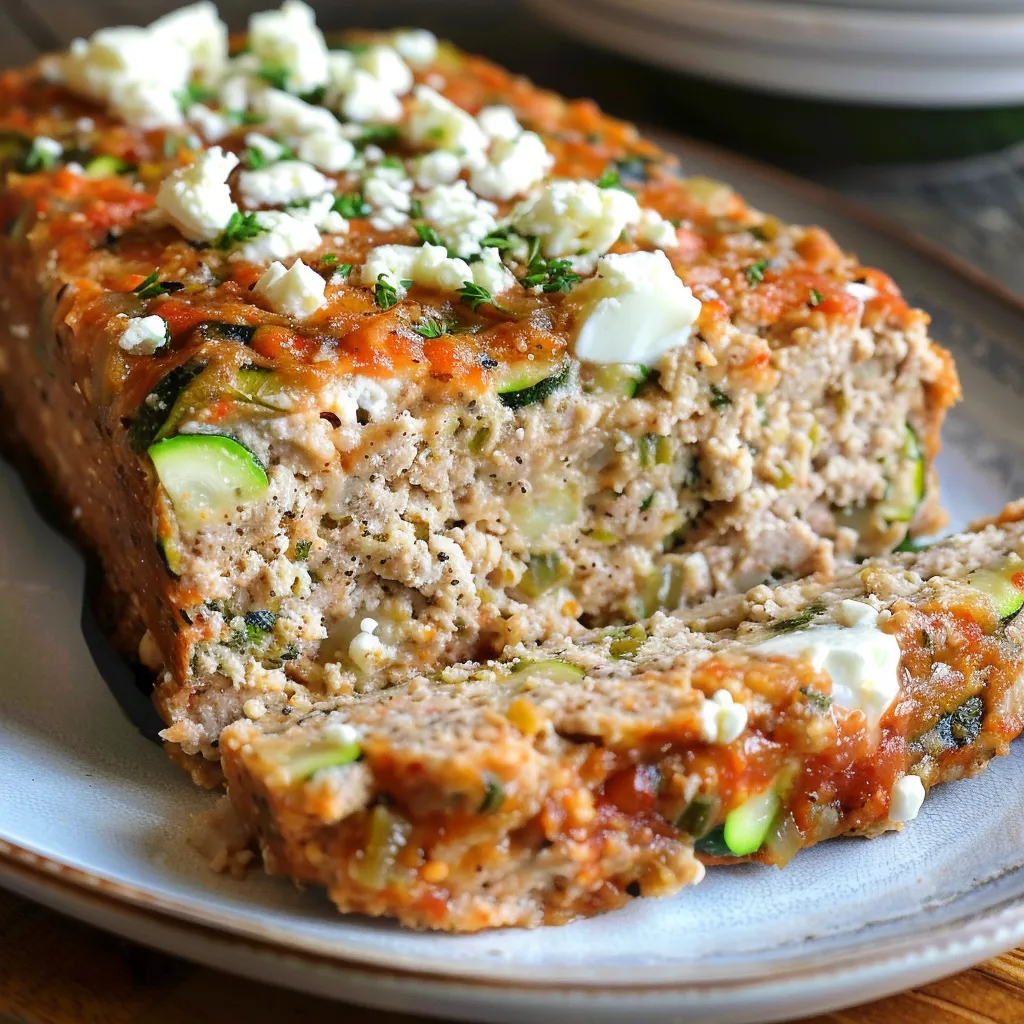 Pain maison dinde courgette feta
