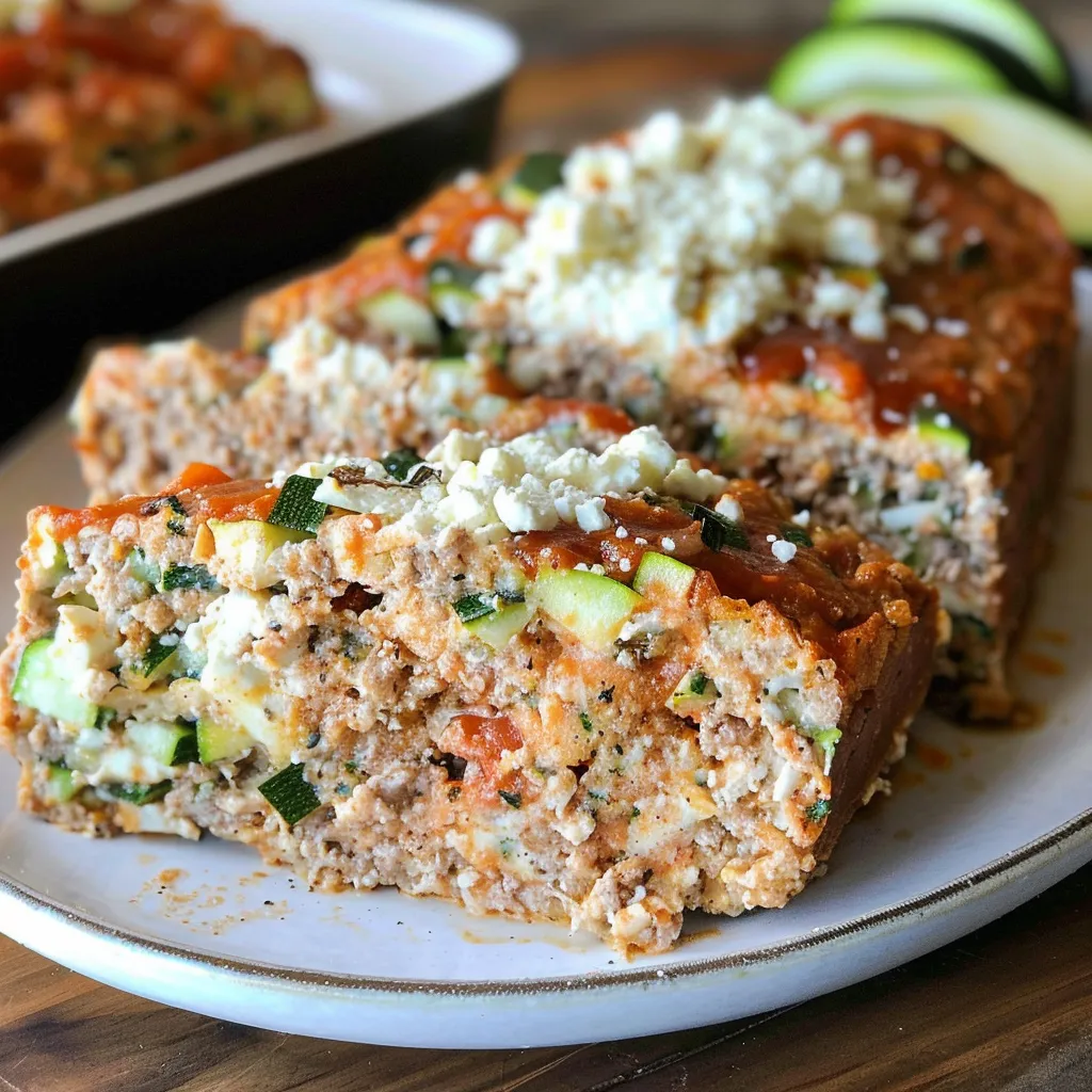 Terrine savoureuse de dinde aux courgettes et feta
