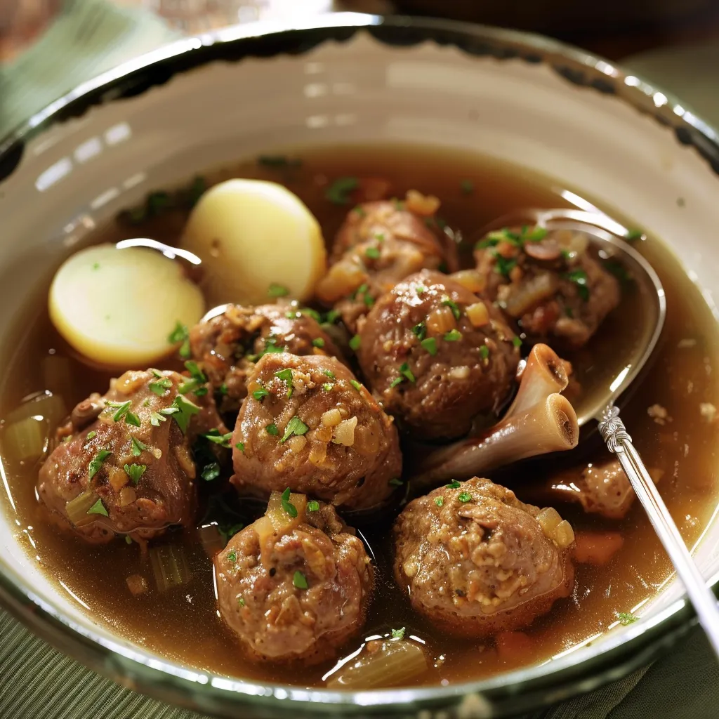 Ragoût de boulettes aux pattes de cochon tendre et savoureux