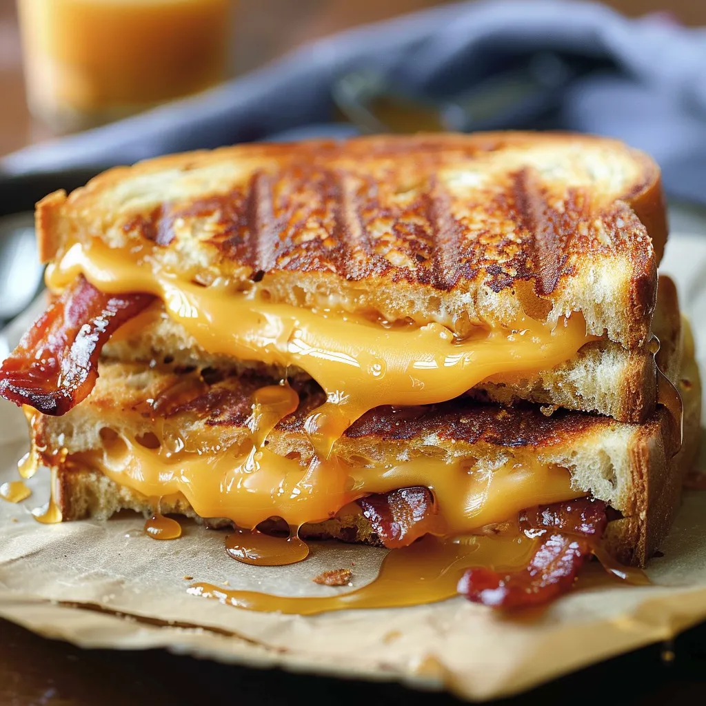 Grilled cheese au bacon et érable