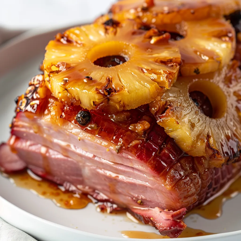 Plat convivial jambon et ananas