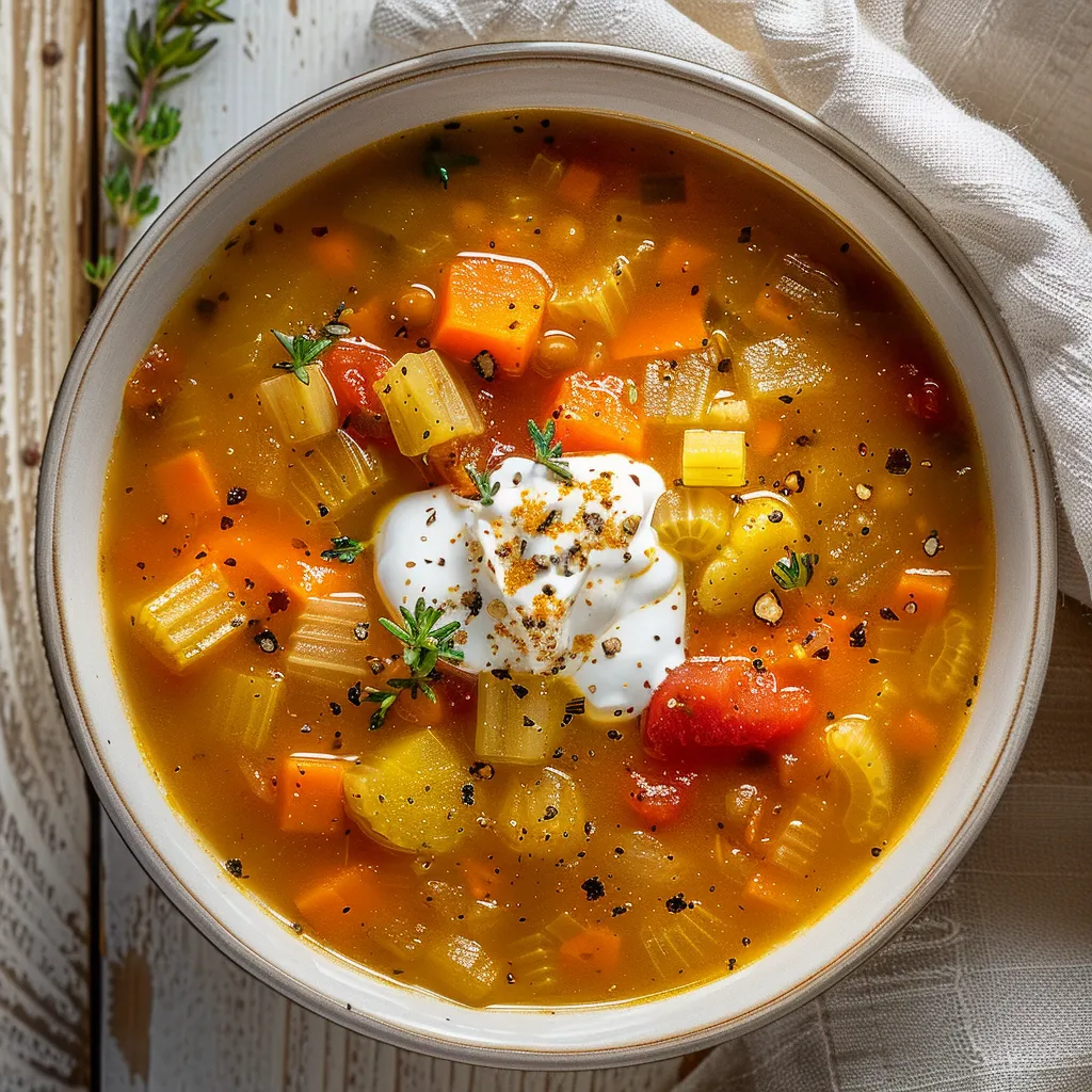 Délicieuse crème légumes réconfortante