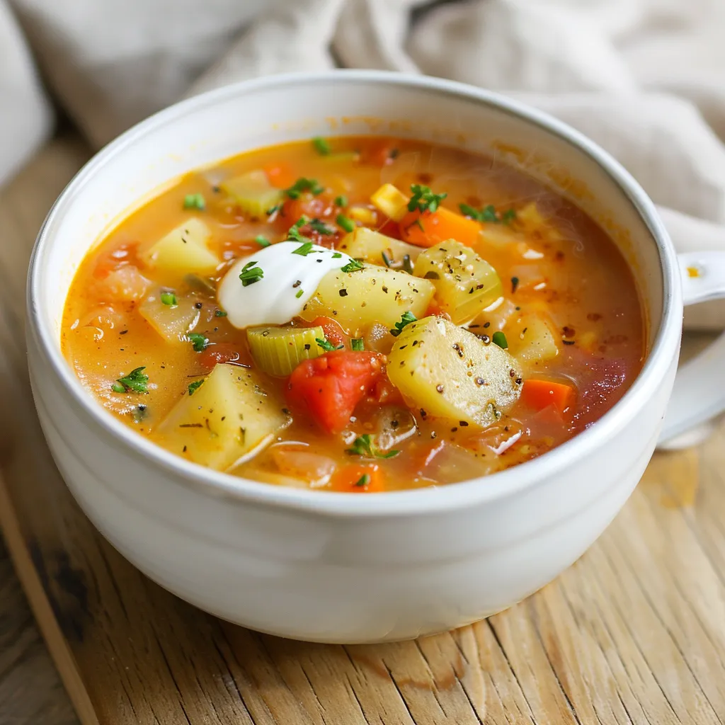 Velouté onctueux de légumes rustique
