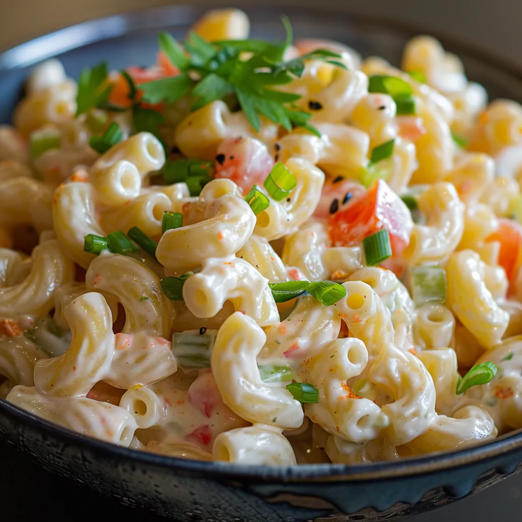 Une salade rafraîchissante de macaronis