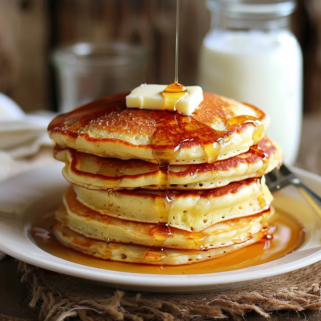 Savourez des pancakes épais traditionnels