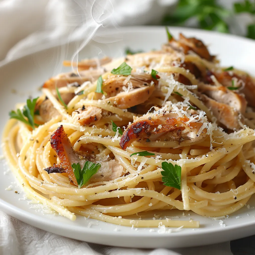 Préparer des spaghettis au poulet rôti savoureux