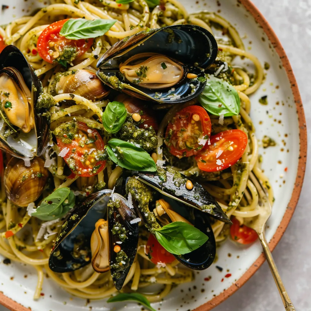 Délicieux spaghettis coquillages