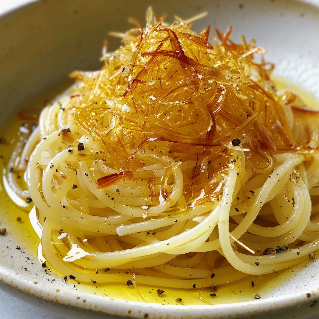 Poutargue sur spaghettis
