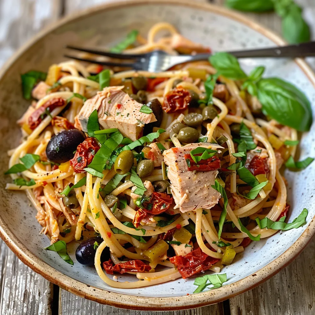 Spaghetti façon niçoise délicieux