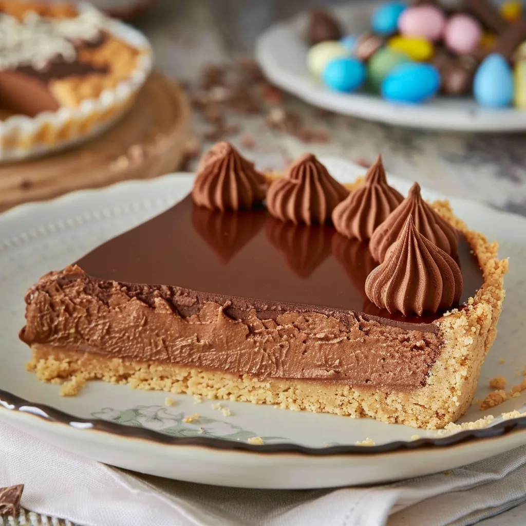 Dessert chocolat et sablé Pâques