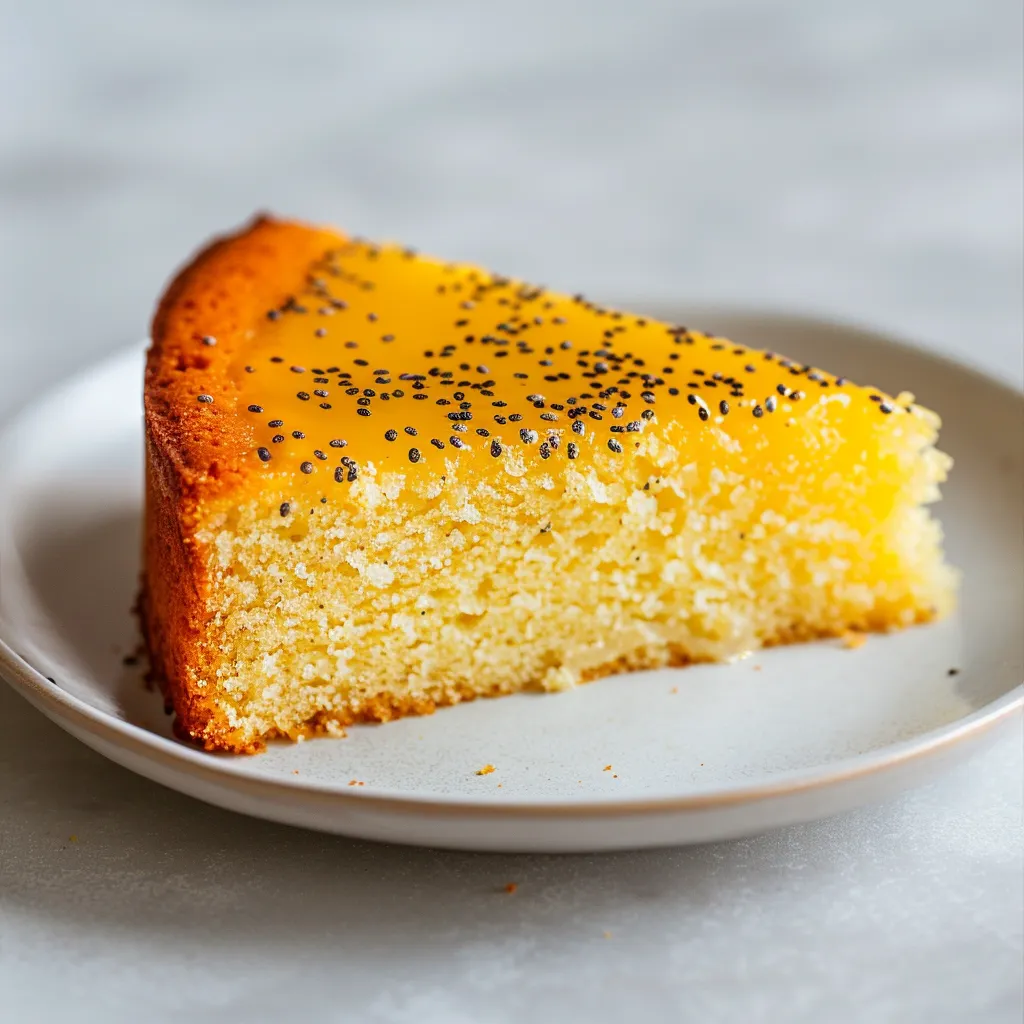 Gâteau citron et pavot fondant