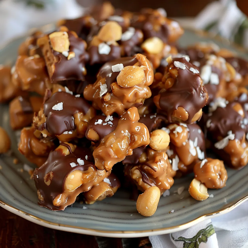 Cacahuètes gourmandes au caramel et chocolat