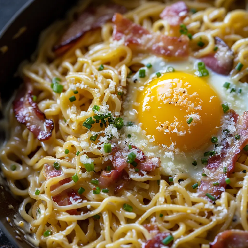 Onctueux ramen bacon et bière