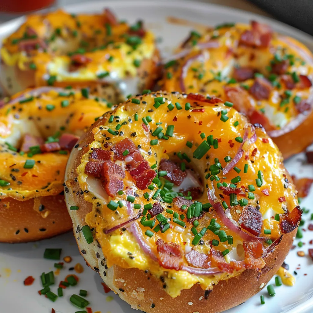Délicieux bagels farcis style quiche