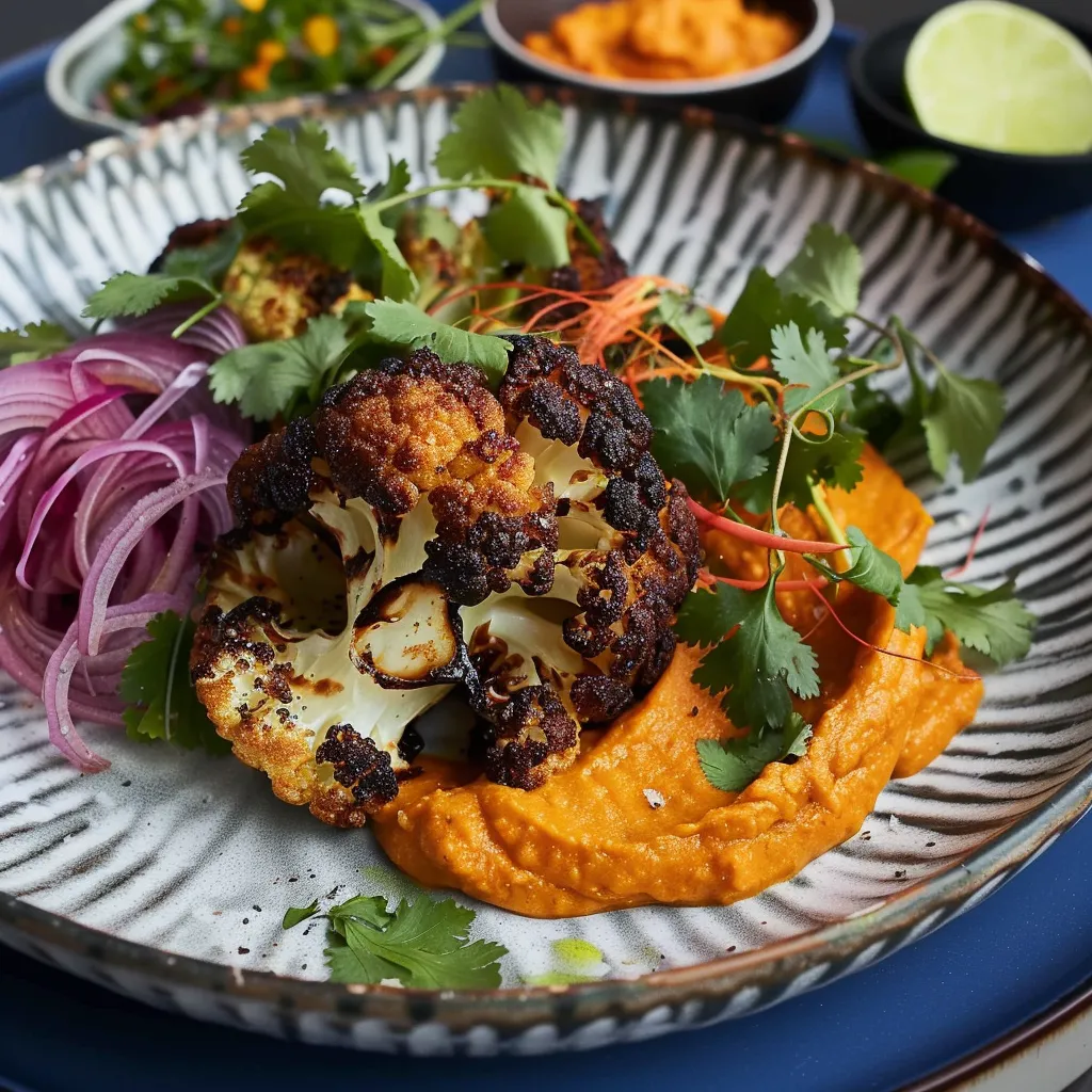Chou-fleur ancho purée carottes