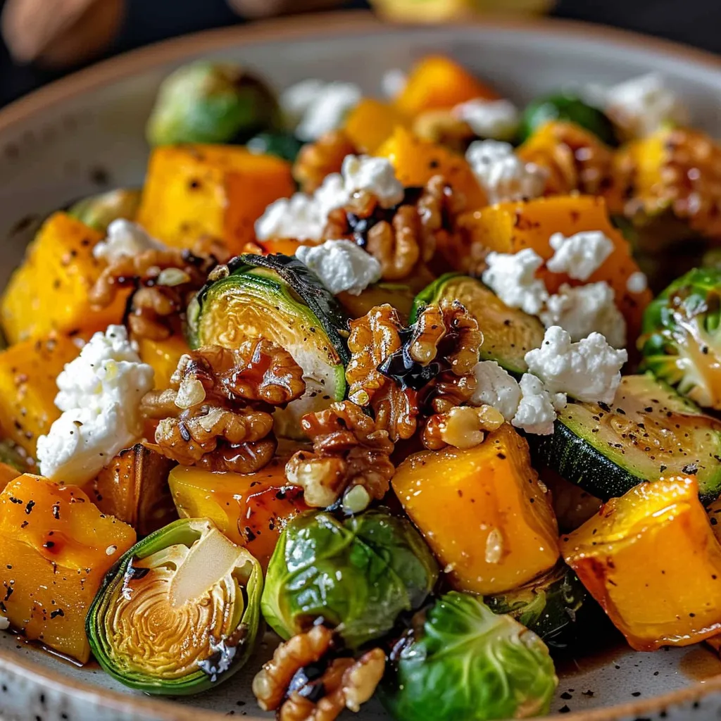 Légumes goûteux aux noix et chèvre